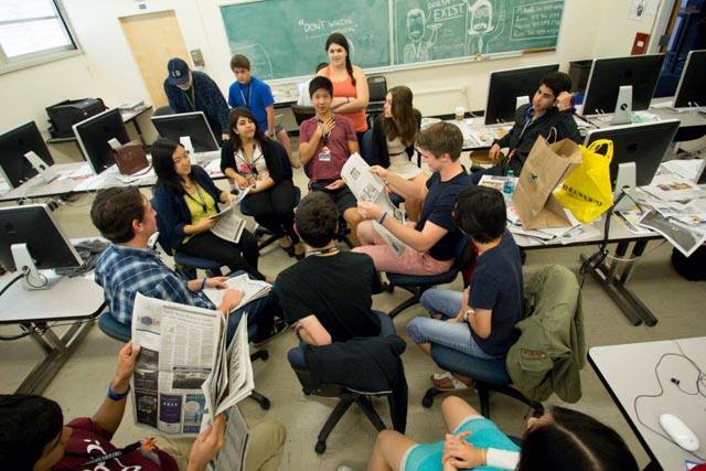 CSPA students practicing interview skills