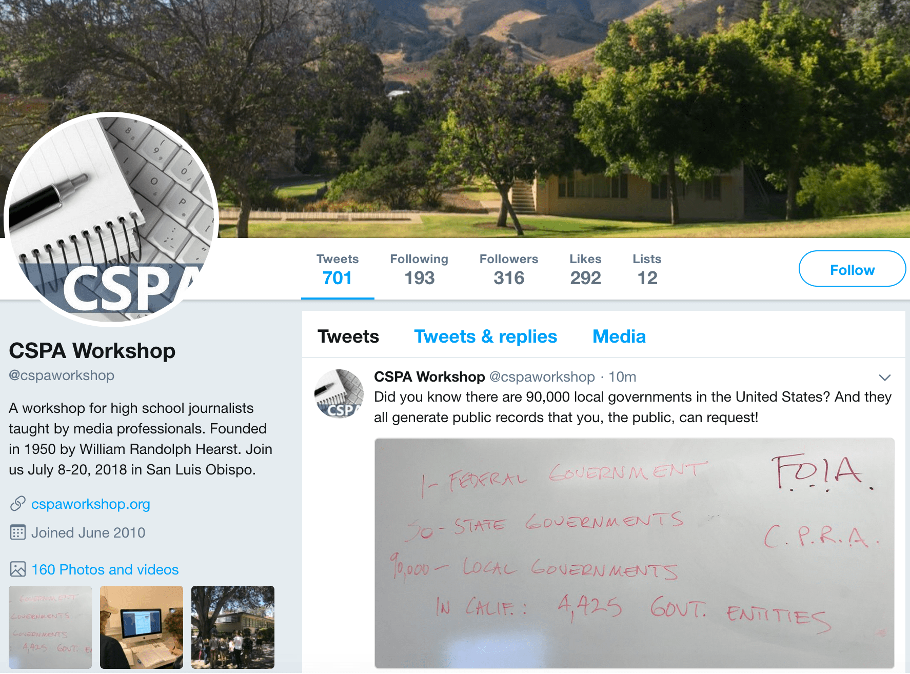 @cspaworkshop on Twitter