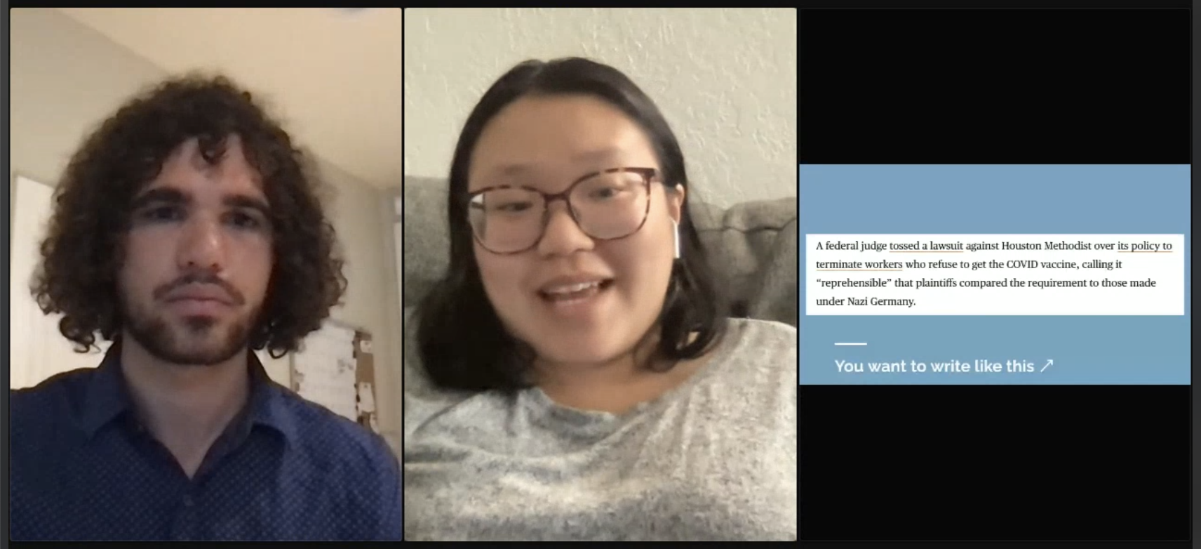 Kellen Browning, Gwen Wu present